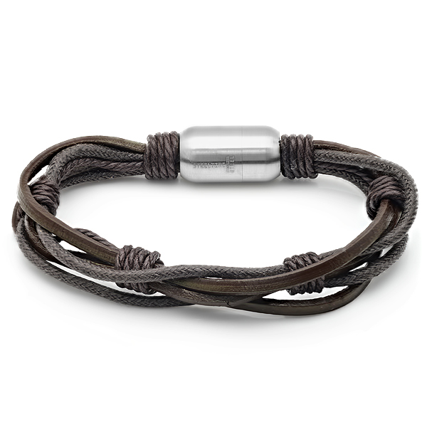 Genuine Leather Bracelet, Brown
