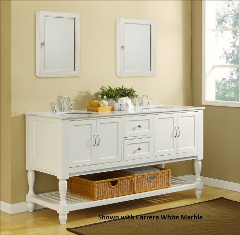 6070d10-ww-c 70 In. Pearl White Mission Turnleg Double Vanity Sink Cabinet