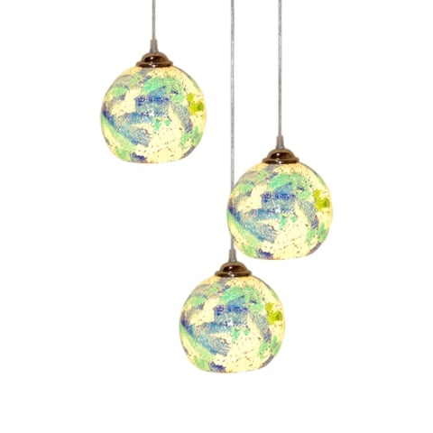 Pg11a0603-03 Funky Modern Retro Style Handcrafted Aquarela Glass Ceiling Pendent Lamp