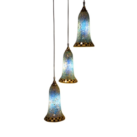 Pg11a1003-03 Funky Modern Retro Style Handcrafted Aquarela Glass Ceiling Pendent Lamp