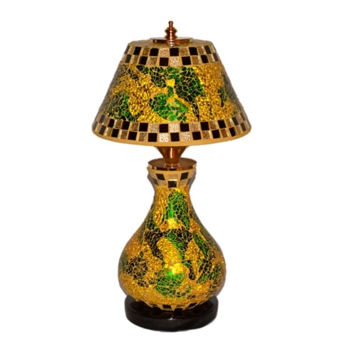 Tg11a1601-02 Funky Modern Retro Style Handcrafted Aquarela Glass Table Lamp