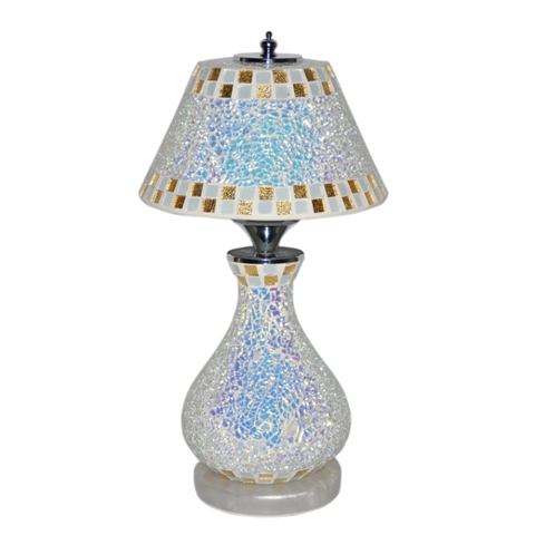 Tg11a1602-02 Funky Modern Retro Style Handcrafted Aquarela Glass Table Lamp
