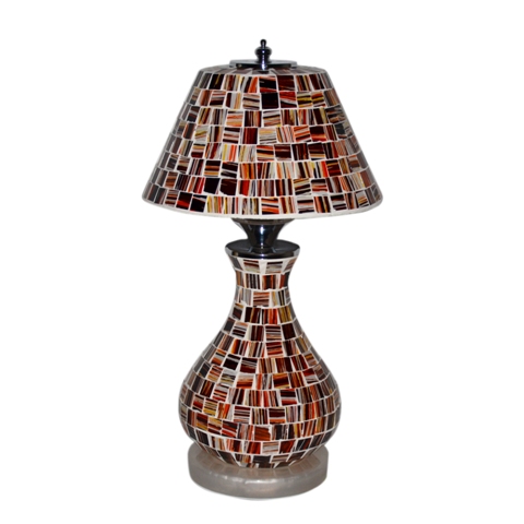 Tg11a1603-02 Funky Modern Retro Style Handcrafted Aquarela Glass Table Lamp