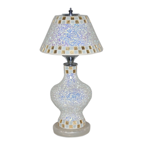 Tg11a2001-02 Funky Modern Retro Style Handcrafted Aquarela Glass Table Lamp