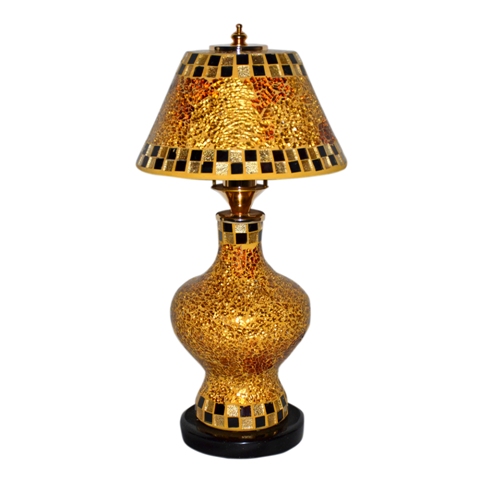 Tg11a2003-02 Funky Modern Retro Style Handcrafted Aquarela Glass Table Lamp