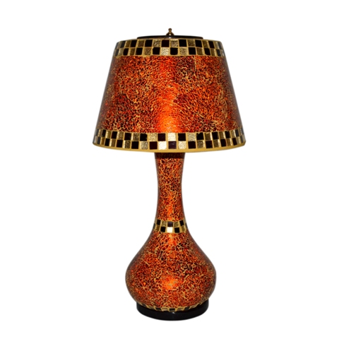 Tg11a2201-02 Funky Modern Retro Style Handcrafted Aquarela Glass Table Lamp