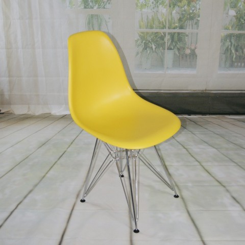 Mm-pc-016-yellow Paris Tower Side Chair Chrome Leg Yellow Pack Of 2