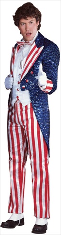 Deluxe Sequin Uncle Sam Costume - Blue, Small