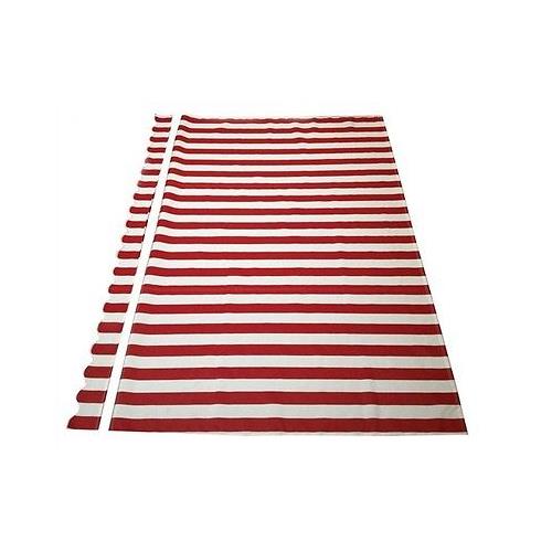 Fab10x8redwt05-ape Red And White Fabric For Retractable Patio Awning