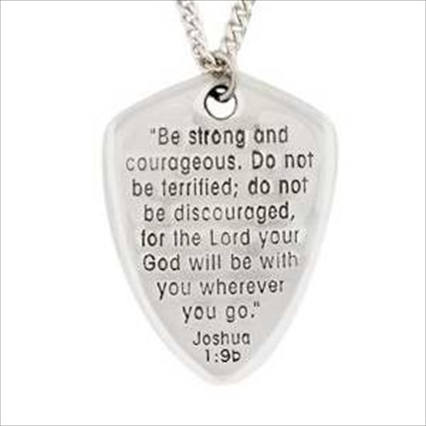 Necklace Shield Of Faith Cross With 24 In. Chain Carded