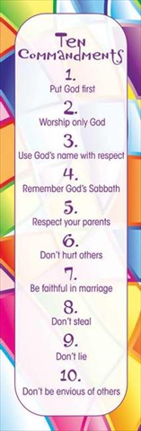 675485 Bookmark Kids 10 Commandments