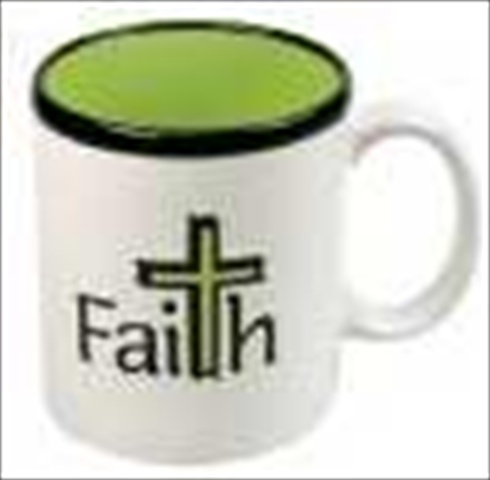 369906 Mug Faith Cross Green Interior With Gift Box