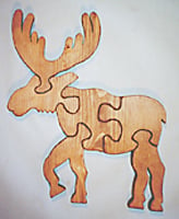 The Puzzle-man Toys W-1219 Wooden Educational Jig Saw Puzzle - Elk