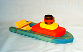 The Puzzle-man Toys W-1501 Wooden Toy - Paddle Boat