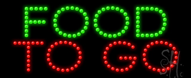Sign Store L100-0060 Food To Go Animated LED Sign 27 x 11 x 1 In. Sign Store L100-0060 Food To Go Animated LED Sign 27 x 11 x 1 In.