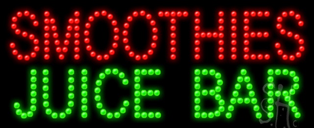 Sign Store L100-0611 Smoothies Juice Bar Animated LED Sign 27 x 11 x 1 In. Sign Store L100-0611 Smoothies Juice Bar Animated LED Sign 27 x 11 x 1 In.