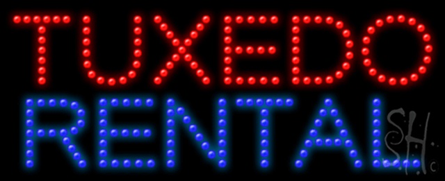 Sign Store L100-0627-outdoor Tuxedos Rental Animated Outdoor LED Sign 27 x 11 x 3.5 In. Sign Store L100-0627-outdoor Tuxedos Rental Animated Outdoor LED Sign 27 x 11 x 3.5 In.
