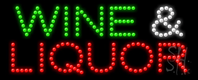 Sign Store L100-0636 Wine And Liquor Animated LED Sign 27 x 11 x 1 In. Sign Store L100-0636 Wine And Liquor Animated LED Sign 27 x 11 x 1 In.