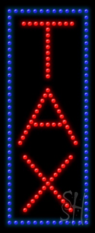 Sign Store L100-0648-outdoor Tax Animated Outdoor LED Sign 11 x 27 x 3.5 In. Sign Store L100-0648-outdoor Tax Animated Outdoor LED Sign 11 x 27 x 3.5 In.
