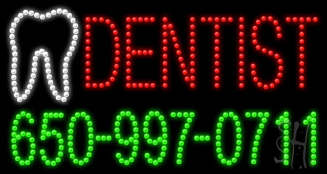 Sign Store L100-0660 Dentist Animated LED Sign 32 x 17 x 1 In. Sign Store L100-0660 Dentist Animated LED Sign 32 x 17 x 1 In.