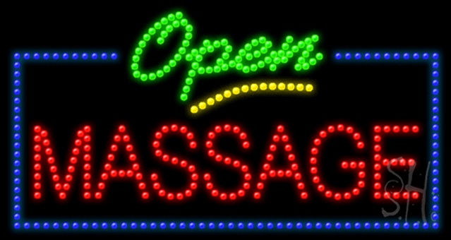 Sign Store L100-0666-outdoor Open Massage Animated Outdoor LED Sign 32 x 17 x 3.5 In. Sign Store L100-0666-outdoor Open Massage Animated Outdoor LED Sign 32 x 17 x 3.5 In.