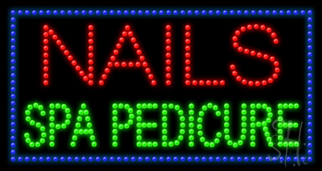 Sign Store L100-0669 Nails Spa Pedicure Animated LED Sign 32 x 17 x 1 In. Sign Store L100-0669 Nails Spa Pedicure Animated LED Sign 32 x 17 x 1 In.
