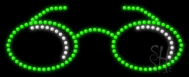 Sign Store L100-0067-outdoor Glasses Logo Animated Outdoor LED Sign 27 x 11 x 3.5 In. Sign Store L100-0067-outdoor Glasses Logo Animated Outdoor LED Sign 27 x 11 x 3.5 In.
