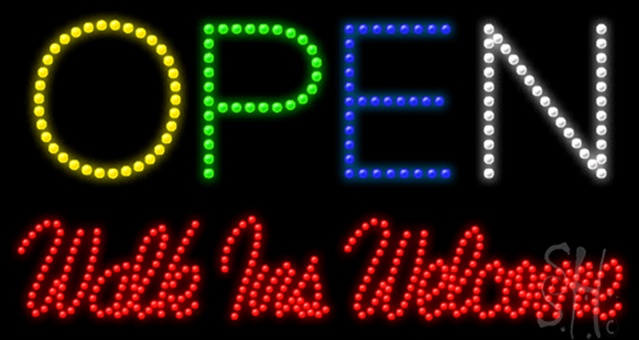 Sign Store L100-0670-outdoor Open Walk Ins Welcome Animated Outdoor LED Sign 32 x 17 x 3.5 In. Sign Store L100-0670-outdoor Open Walk Ins Welcome Animated Outdoor LED Sign 32 x 17 x 3.5 In.