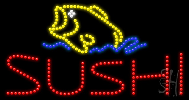Sign Store L100-0687-outdoor Sushi Animated Outdoor LED Sign 32 x 17 x 3.5 In. Sign Store L100-0687-outdoor Sushi Animated Outdoor LED Sign 32 x 17 x 3.5 In.