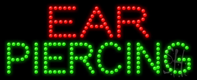 Sign Store L100-0700 Ear Piercing Animated LED Sign 27 x 11 x 1 In. Sign Store L100-0700 Ear Piercing Animated LED Sign 27 x 11 x 1 In.