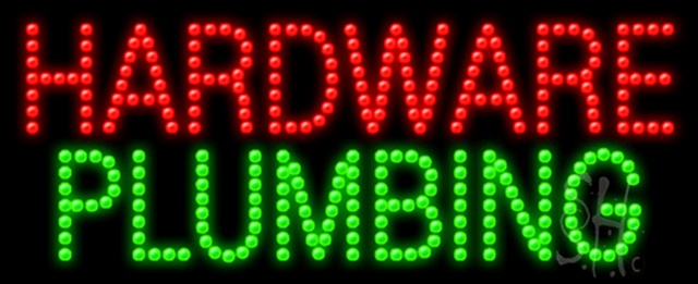 Sign Store L100-0075-outdoor Hardware Plumbing Animated Outdoor LED Sign 27 x 11 x 3.5 In. Sign Store L100-0075-outdoor Hardware Plumbing Animated Outdoor LED Sign 27 x 11 x 3.5 In.