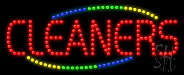 Sign Store L100-0754-outdoor Cleaners Animated Outdoor LED Sign 27 x 11 x 3.5 In. Sign Store L100-0754-outdoor Cleaners Animated Outdoor LED Sign 27 x 11 x 3.5 In.