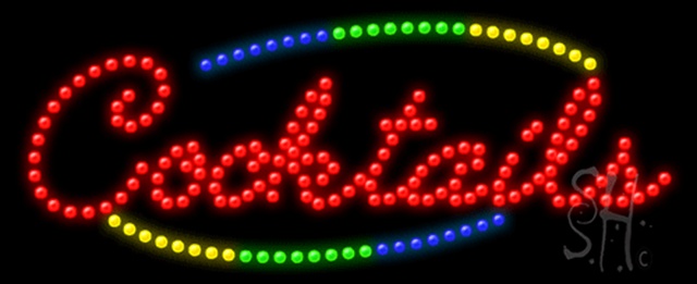 Sign Store L100-0755 Cocktails Animated LED Sign 27 x 11 x 1 In. Sign Store L100-0755 Cocktails Animated LED Sign 27 x 11 x 1 In.