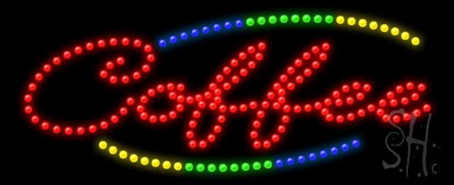 Sign Store L100-0756 Coffee Animated LED Sign 27 x 11 x 1 In. Sign Store L100-0756 Coffee Animated LED Sign 27 x 11 x 1 In.
