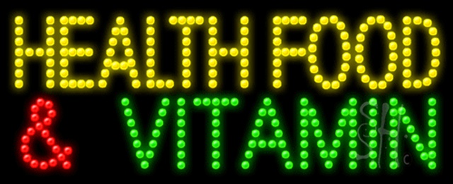 Sign Store L100-0076 Health Food And Vitamin Animated LED Sign 27 x 11 x 1 In. Sign Store L100-0076 Health Food And Vitamin Animated LED Sign 27 x 11 x 1 In.