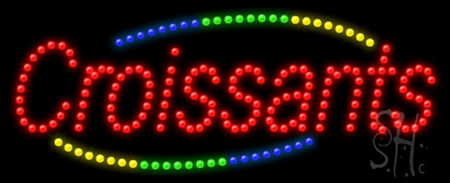 Sign Store L100-0759 Croissants Animated LED Sign 27 x 11 x 1 In. Sign Store L100-0759 Croissants Animated LED Sign 27 x 11 x 1 In.