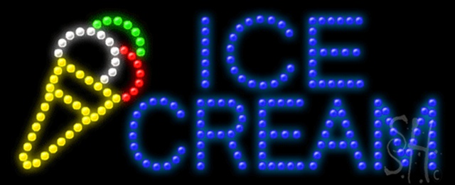 Sign Store L100-0077 Ice Cream Logo Animated LED Sign 27 x 11 x 1 In. Sign Store L100-0077 Ice Cream Logo Animated LED Sign 27 x 11 x 1 In.