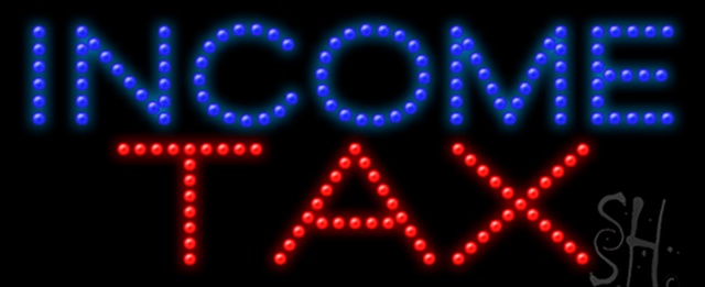 Sign Store L100-0078 Income Tax Animated LED Sign 27 x 11 x 1 In. Sign Store L100-0078 Income Tax Animated LED Sign 27 x 11 x 1 In.