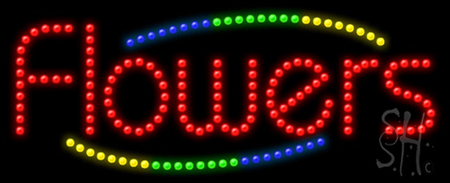 Sign Store L100-0779 Flowers Animated LED Sign 27 x 11 x 1 In. Sign Store L100-0779 Flowers Animated LED Sign 27 x 11 x 1 In.