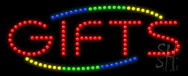 Sign Store L100-0787 Gifts Animated LED Sign 27 x 11 x 1 In. Sign Store L100-0787 Gifts Animated LED Sign 27 x 11 x 1 In.