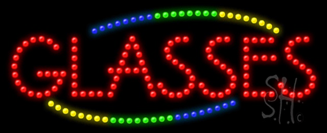 Sign Store L100-0788 Glasses Animated LED Sign 27 x 11 x 1 In. Sign Store L100-0788 Glasses Animated LED Sign 27 x 11 x 1 In.