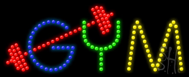 Sign Store L100-0792-outdoor Gym Animated Outdoor LED Sign 27 x 11 x 3.5 In. Sign Store L100-0792-outdoor Gym Animated Outdoor LED Sign 27 x 11 x 3.5 In.