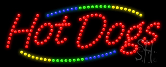 Sign Store L100-0797 Hot Dogs Animated LED Sign 27 x 11 x 1 In. Sign Store L100-0797 Hot Dogs Animated LED Sign 27 x 11 x 1 In.