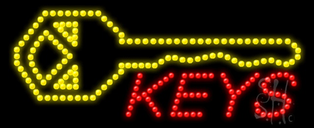 Sign Store L100-0084-outdoor Keys Logo Animated Outdoor LED Sign 27 x 11 x 3.5 In. Sign Store L100-0084-outdoor Keys Logo Animated Outdoor LED Sign 27 x 11 x 3.5 In.