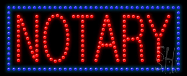 Sign Store L100-0096-outdoor Notary Animated Outdoor LED Sign 27 x 11 x 3.5 In. Sign Store L100-0096-outdoor Notary Animated Outdoor LED Sign 27 x 11 x 3.5 In.