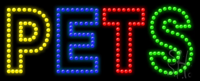 Sign Store L100-0101-outdoor Pets Animated Outdoor LED Sign 27 x 11 x 3.5 In. Sign Store L100-0101-outdoor Pets Animated Outdoor LED Sign 27 x 11 x 3.5 In.