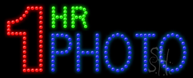 Sign Store L100-0106 1 Hr Photo Animated LED Sign 27 x 11 x 1 In. Sign Store L100-0106 1 Hr Photo Animated LED Sign 27 x 11 x 1 In.