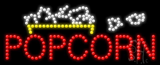 Sign Store L100-0109-outdoor Popcorn Logo Animated Outdoor LED Sign 27 x 11 x 3.5 In. Sign Store L100-0109-outdoor Popcorn Logo Animated Outdoor LED Sign 27 x 11 x 3.5 In.