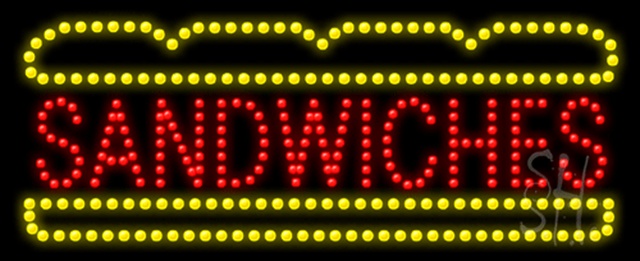 Sign Store L100-0115 Sandwiches Logo Animated LED Sign 27 x 11 x 1 In. Sign Store L100-0115 Sandwiches Logo Animated LED Sign 27 x 11 x 1 In.