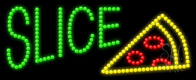 Sign Store L100-0121 Slice Logo Animated LED Sign 27 x 11 x 1 In. Sign Store L100-0121 Slice Logo Animated LED Sign 27 x 11 x 1 In.